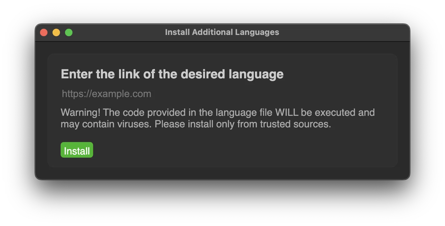 Multiple languages
